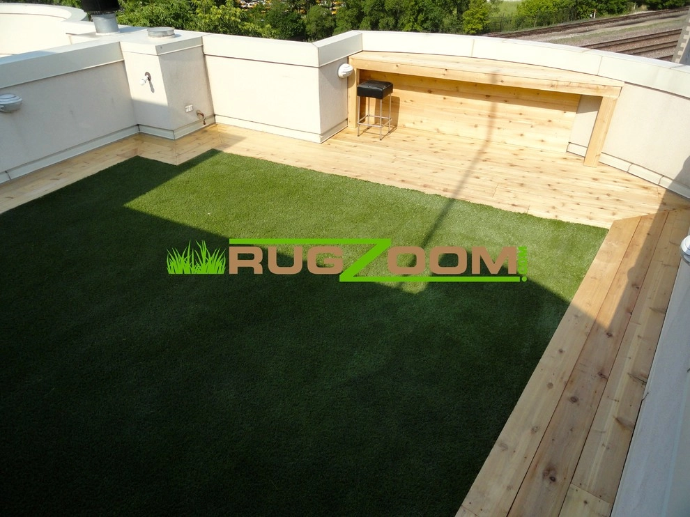 Roof Deck w/ Cedar Frame & Table + Turf by RugZoom Synthetic Grass & Landscaping - Photo 2