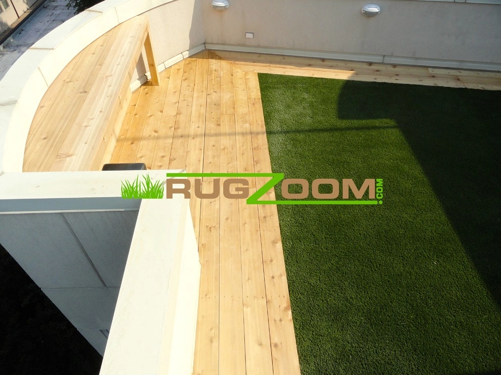 Roof Deck w/ Cedar Frame & Table + Turf by RugZoom Synthetic Grass & Landscaping - Photo 3