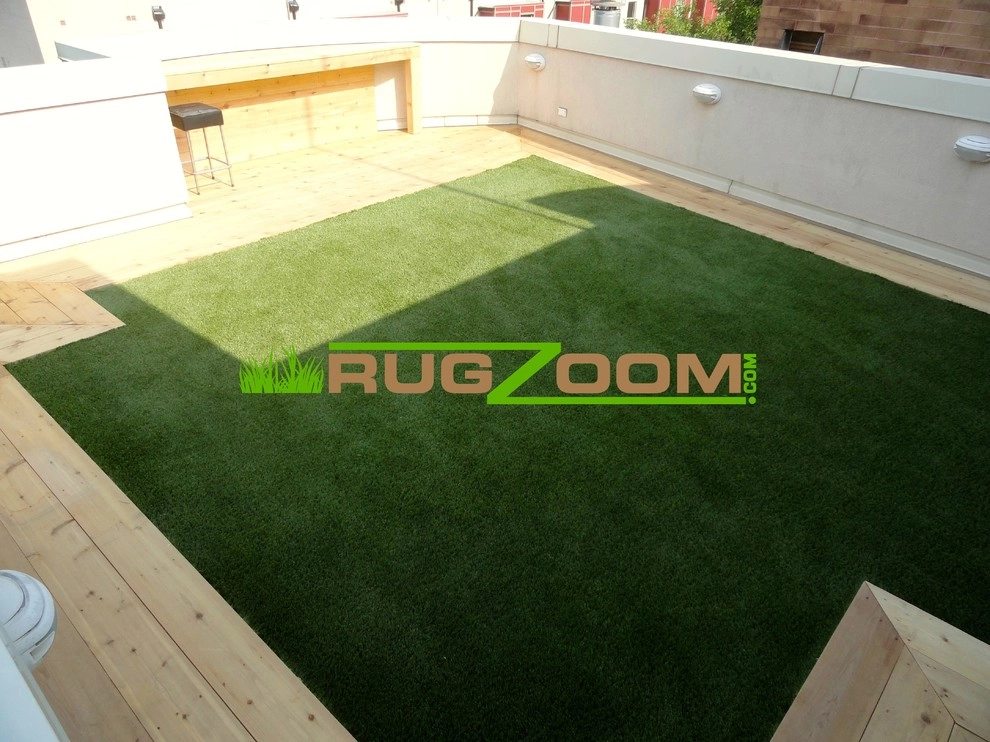 Roof Deck w/ Cedar Frame & Table + Turf by RugZoom Synthetic Grass & Landscaping - Photo 4