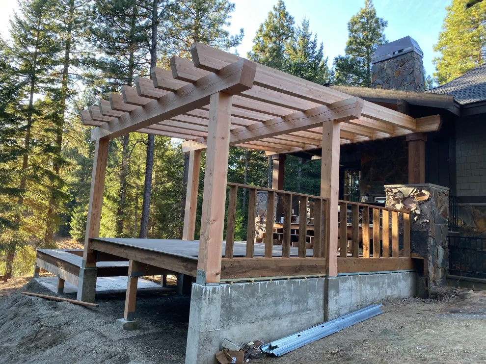 Suncadia deck expansion featuring a kitchenette and hot tub by Green Phoenix LLC - Photo 2