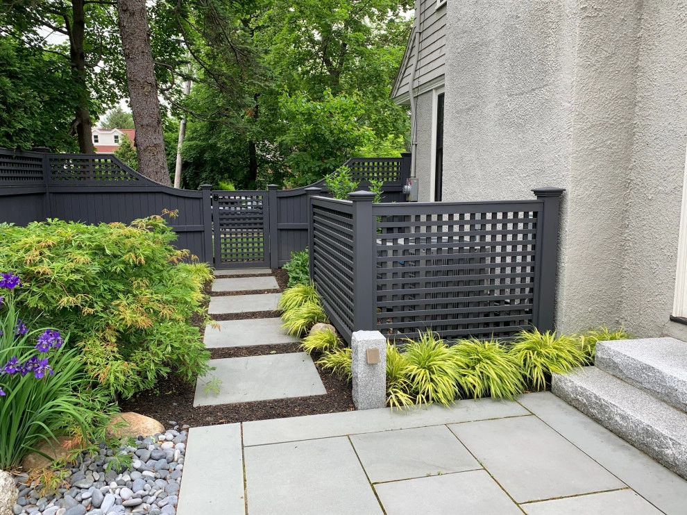Newton, MA rear pergola /patio by Sallie Hill Design, Landscape Architect - Photo 2