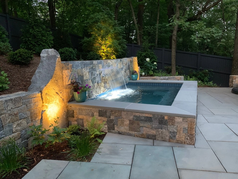 Lexington, MA Plunge pool with Waterfall by Sallie Hill Design, Landscape Architect - Photo 3