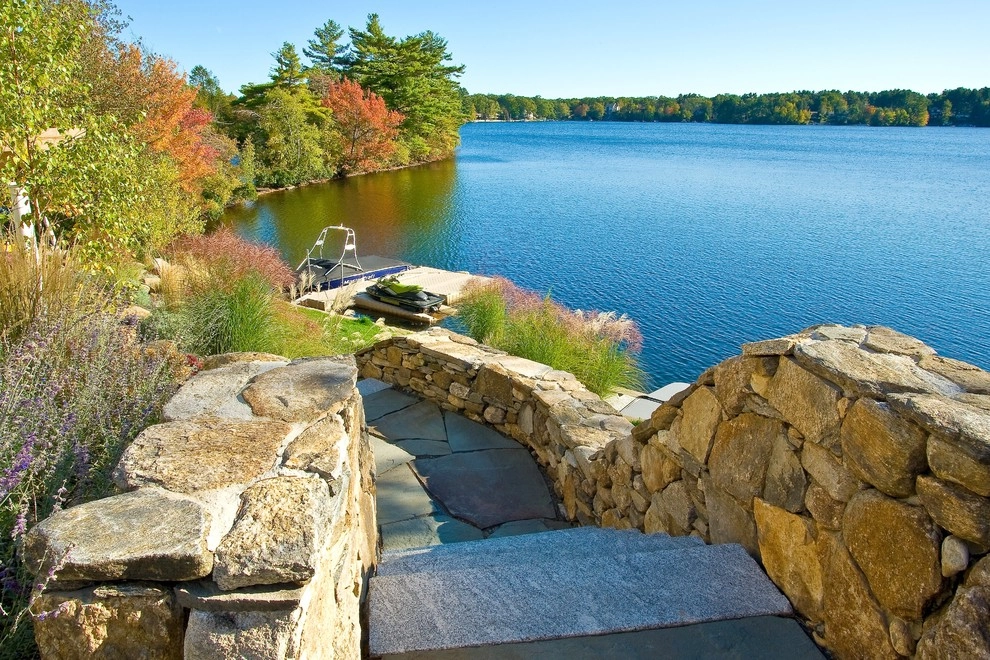 Webster, MA-Lake House Full Property Design by Sallie Hill Design, Landscape Architect - Photo 3