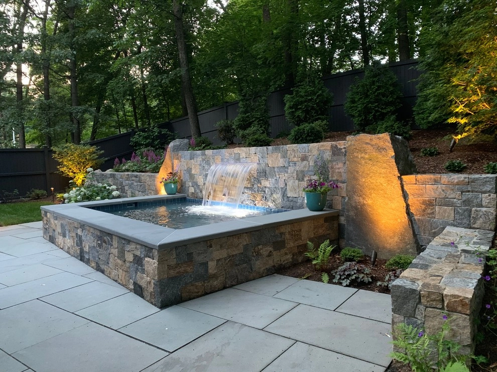 Lexington, MA Plunge pool with Waterfall by Sallie Hill Design, Landscape Architect - Photo 7