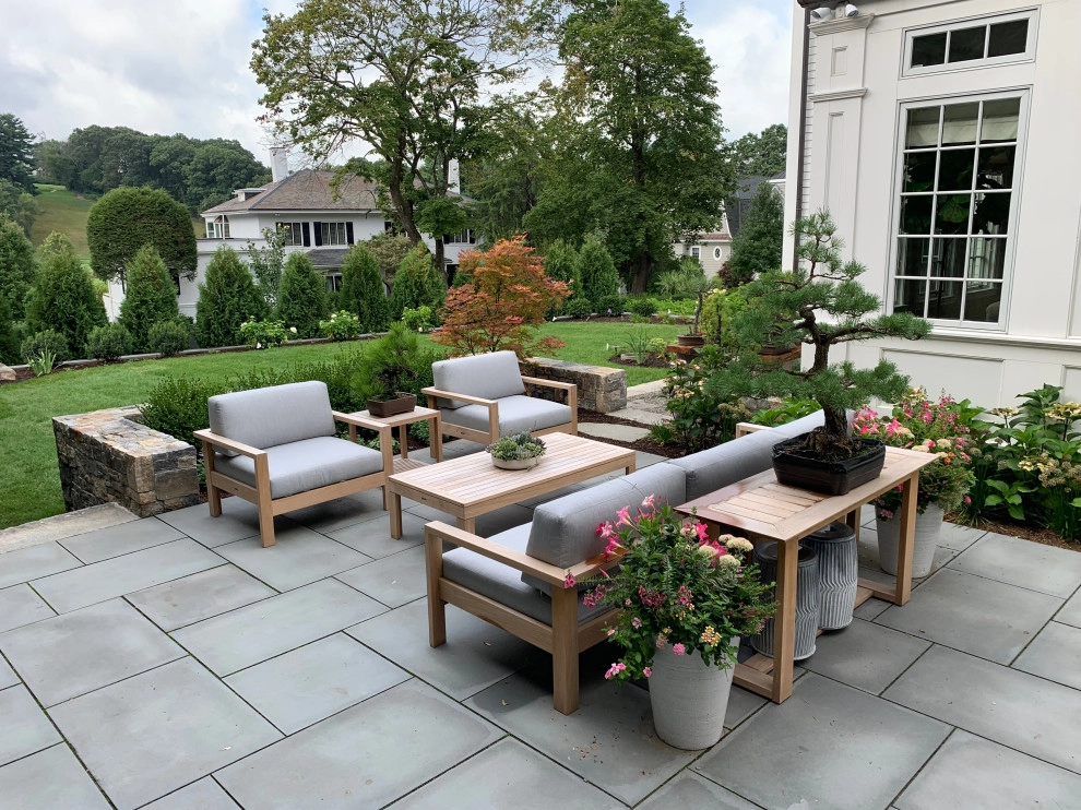 Rear and side yard Project- Waban, MA by Sallie Hill Design, Landscape Architect - Photo 3