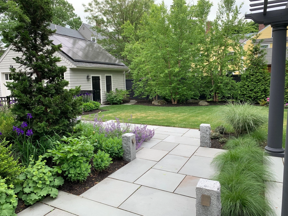 Newton, MA rear pergola /patio by Sallie Hill Design, Landscape Architect - Photo 5