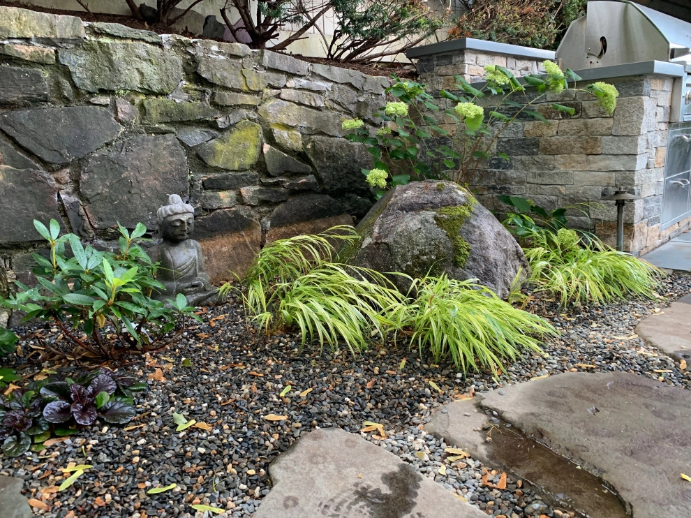 Rear and side yard Project- Waban, MA by Sallie Hill Design, Landscape Architect - Photo 5