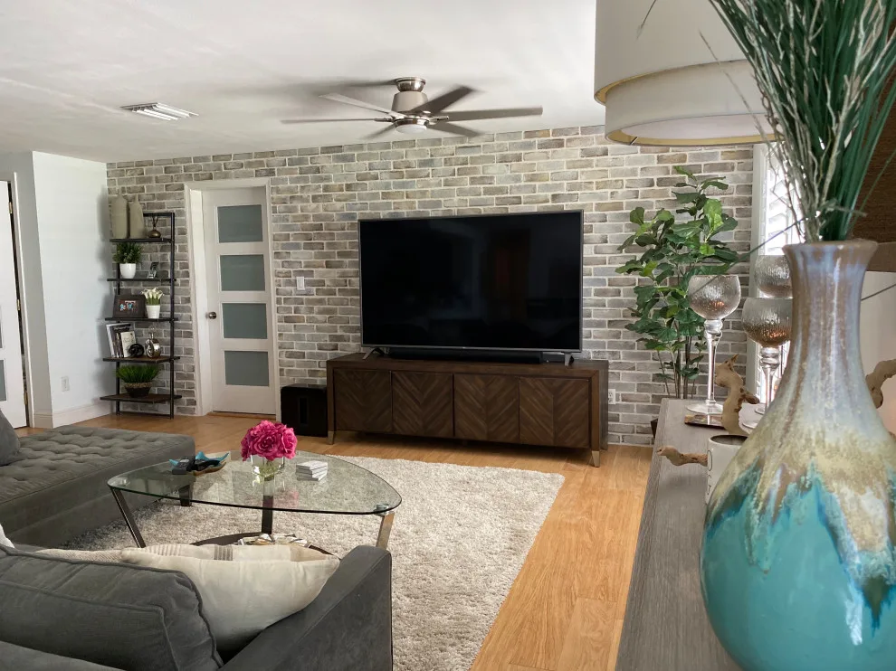 Family Room Entertainment Wall Transformation by Carrie Cross/Carlton Naumann Homes - Photo 4