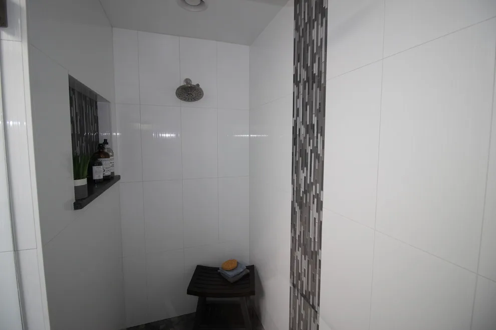 Monochrome Master Bathroom by Renewed Dwellings - Photo 7