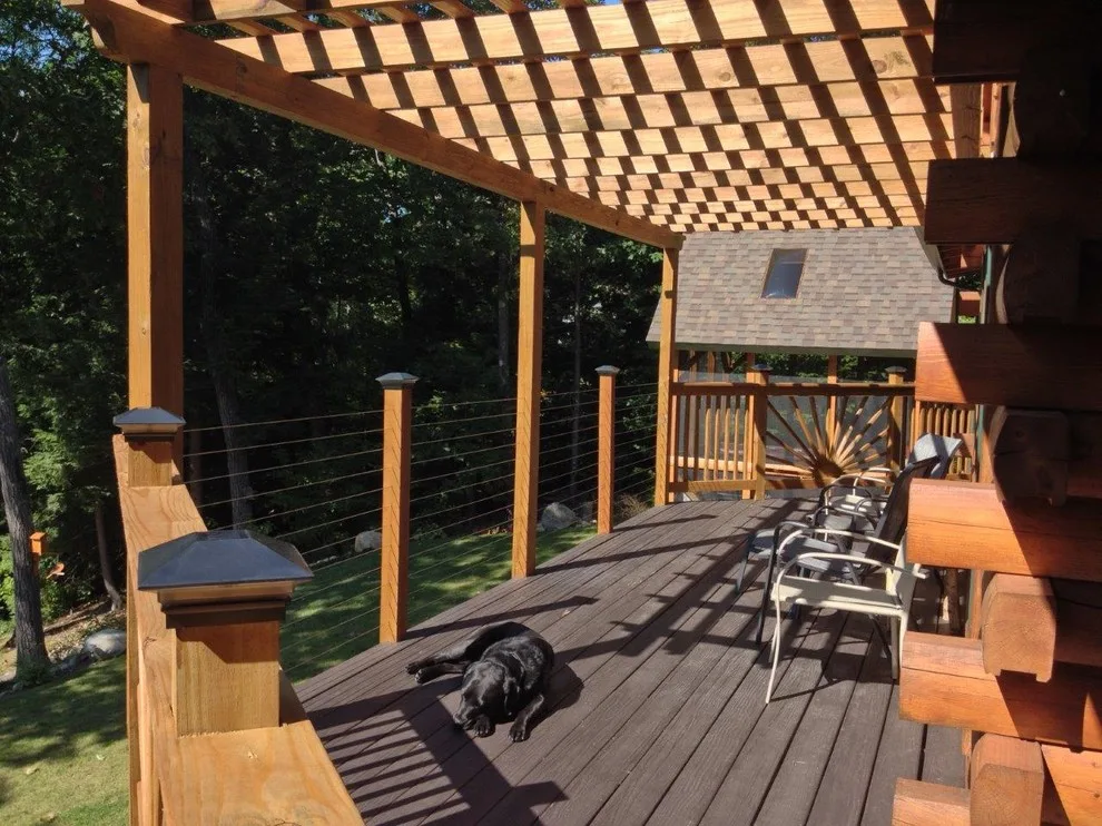 Pergola and Stainless Steel Cable Railing Installation by Alan Mann Construction, LLC - Photo 6