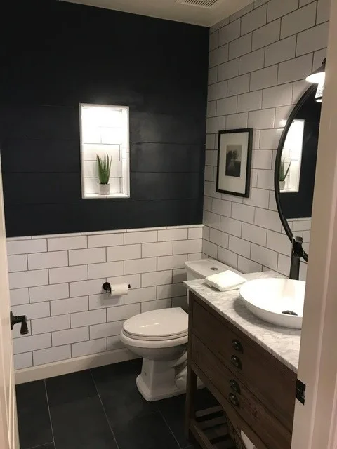 Transitional Farmhouse Renovation for Half Bath by Lakeview Living LLC - Photo 5