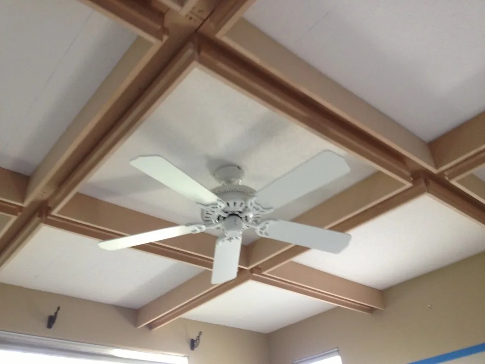 Dos Vientos - Coffered Ceiling Featuring Crown Molding Inlay by Graham Hallissey Construction - Photo 3