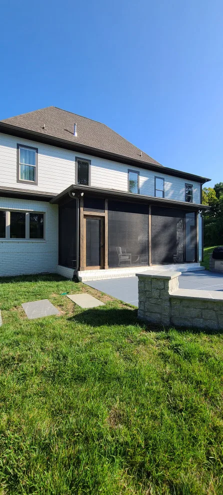 Bespoke fireplace, masonry, and screened porch by Stratton Exteriors - Photo 9