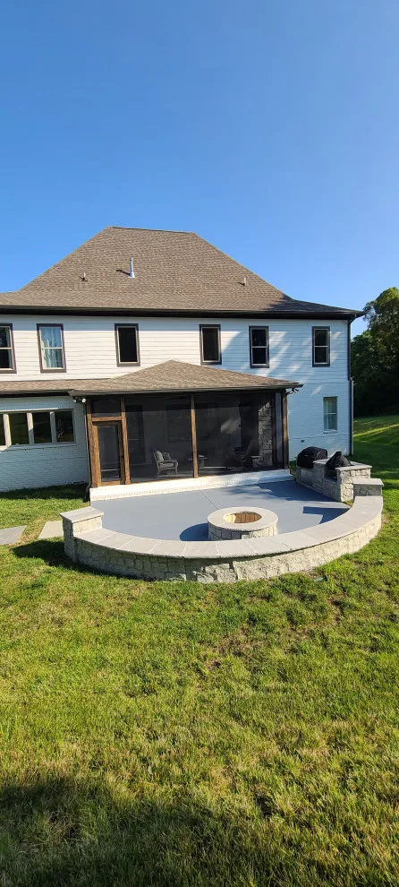 Bespoke fireplace, masonry, and screened porch by Stratton Exteriors - Photo 14