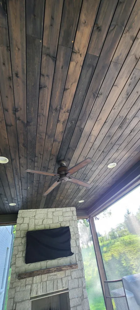 Bespoke fireplace, masonry, and screened porch by Stratton Exteriors - Photo 15