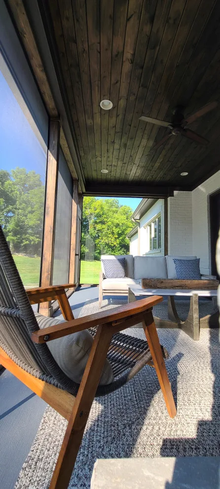 Bespoke fireplace, masonry, and screened porch by Stratton Exteriors - Photo 17