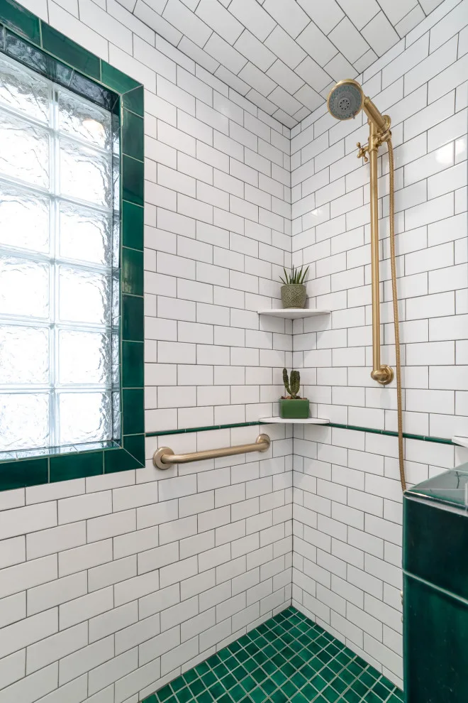 Emerald Green | Lively Green and White Bathroom by Sylvestre Remodeling & Design - Photo 3