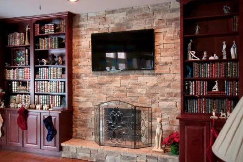 Bookshelf Fireplaces by HX Home Solutions And North Star Stone - Photo 8