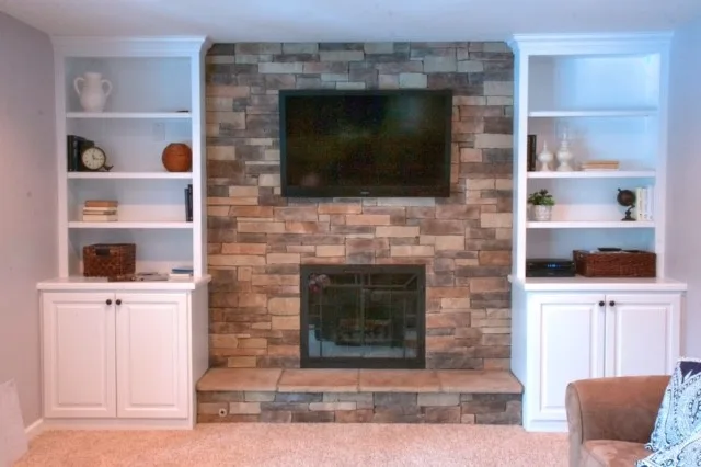 Bookshelf Fireplaces by HX Home Solutions And North Star Stone - Photo 5