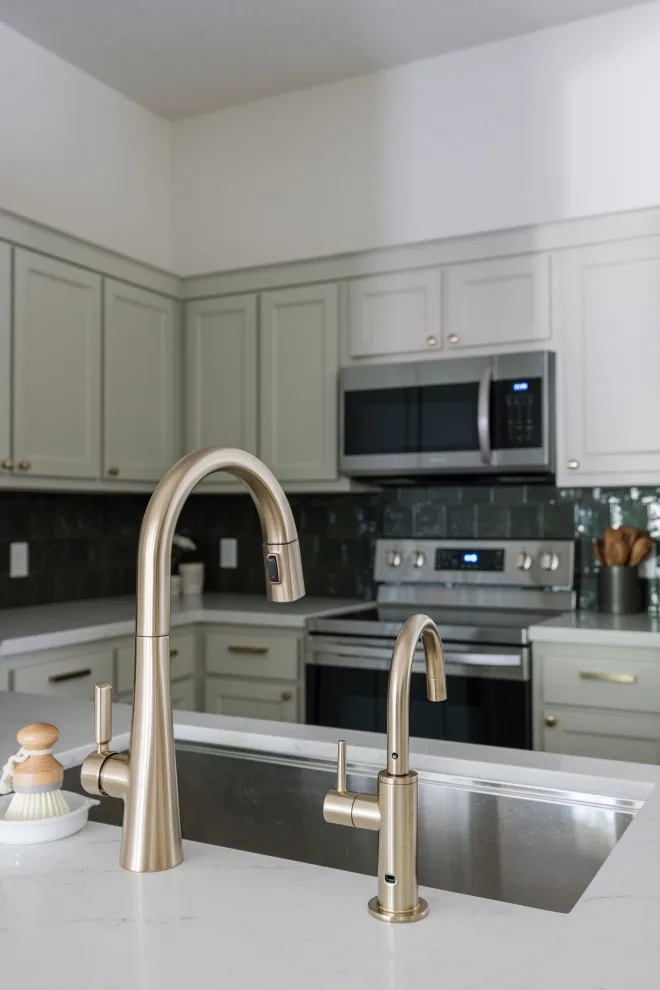 Beautiful Green Kitchen and Fireplace Renovation by Buck The Builder - Photo 9
