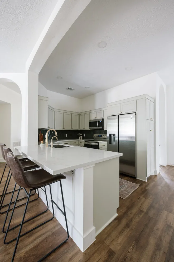 Beautiful Green Kitchen and Fireplace Renovation by Buck The Builder - Photo 12