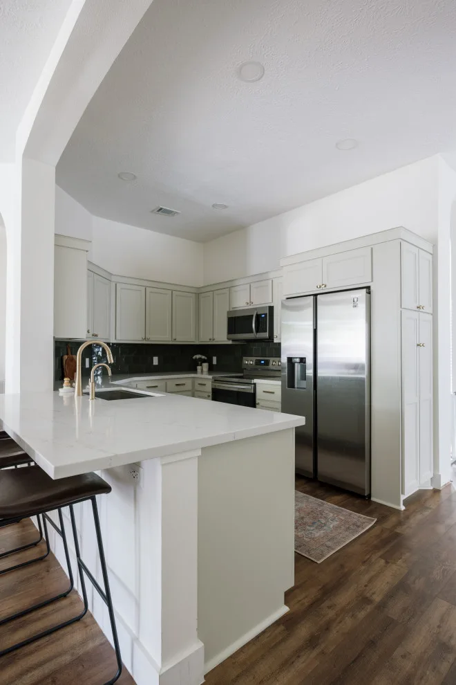Beautiful Green Kitchen and Fireplace Renovation by Buck The Builder - Photo 5
