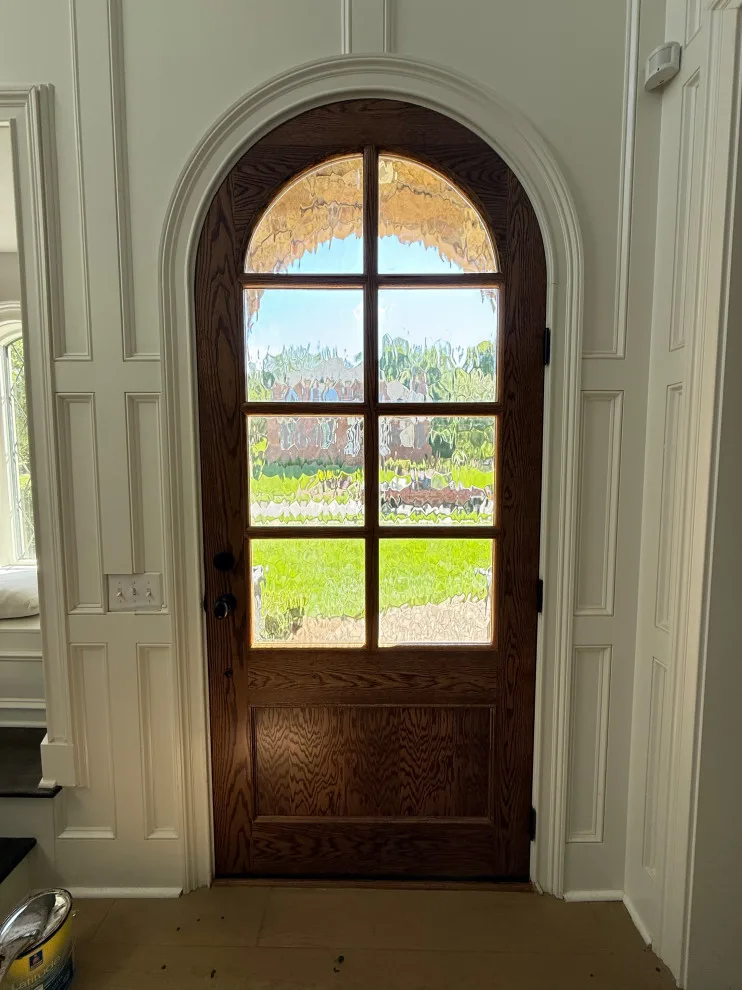 Entry Door with Arch Red Oak Stain by JM Customs & Restorations - Photo 2