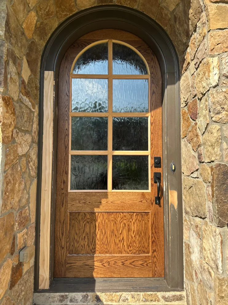 Entry Door with Arch Red Oak Stain by JM Customs & Restorations - Photo 5
