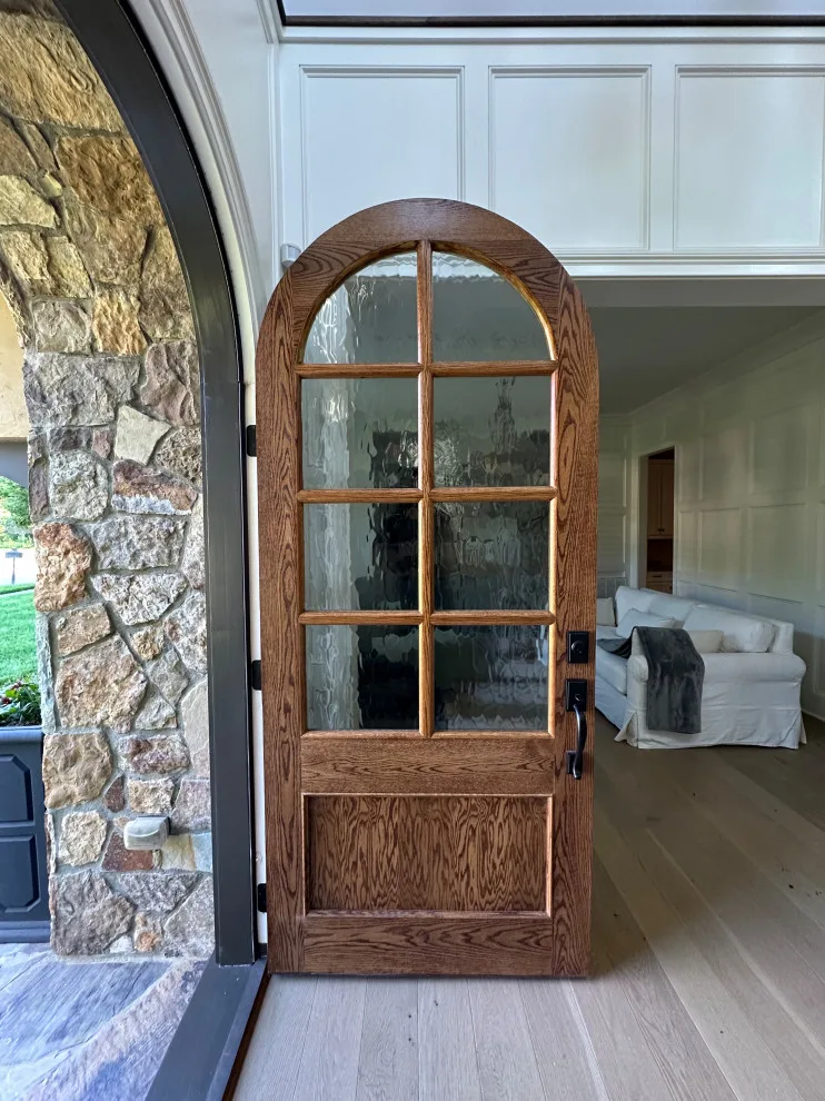 Entry Door with Arch Red Oak Stain by JM Customs & Restorations - Photo 6