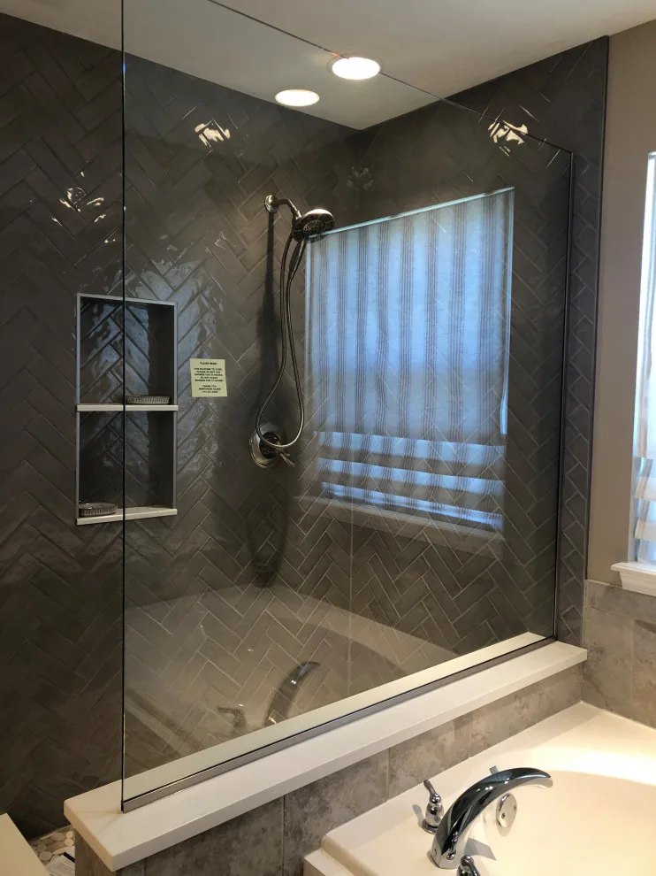 Gray Restroom by Homanvestments LLC & Extreme Custom Construction - Photo 2