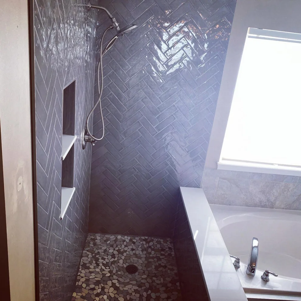 Gray Restroom by Homanvestments LLC & Extreme Custom Construction - Photo 4