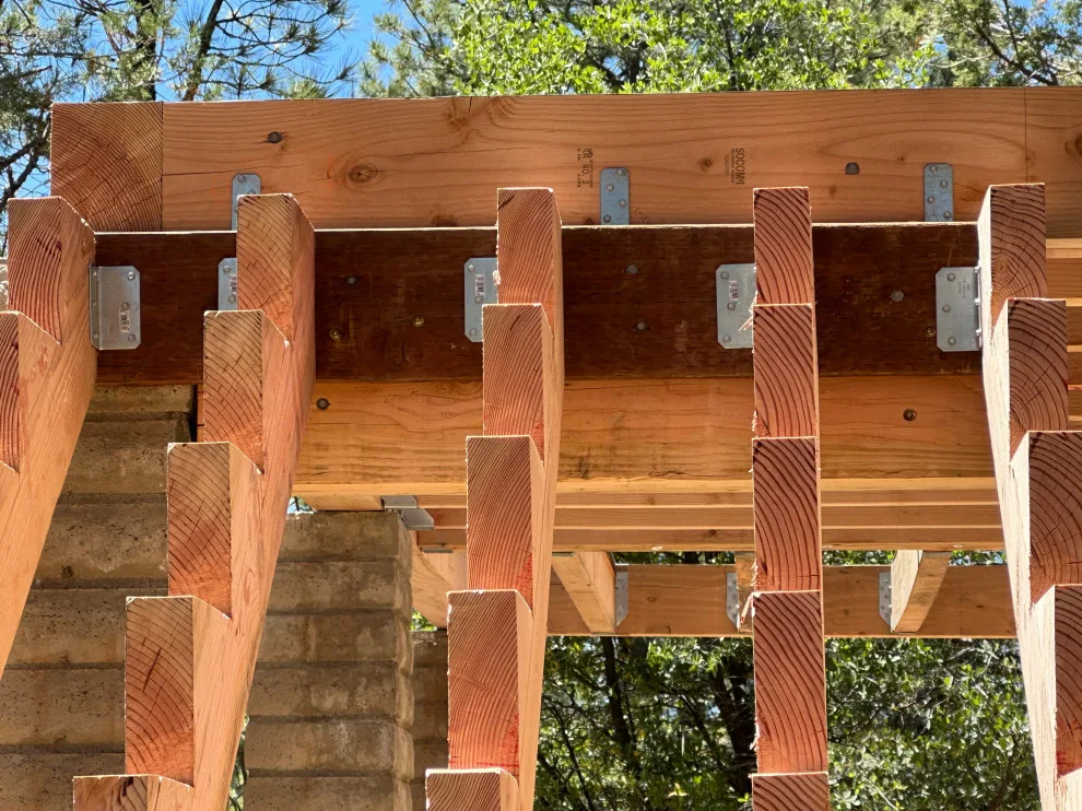 Deck demolition and reconstruction using Timber Tech/Azek decking and Fortress railing by RyMar Builders - Photo 3
