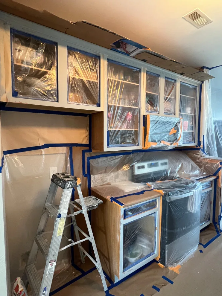 Cabinet Painting and Backsplash Installation by JM Customs & Restorations - Photo 4