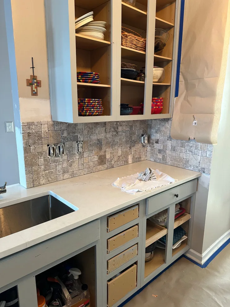 Cabinet Painting and Backsplash Installation by JM Customs & Restorations - Photo 2