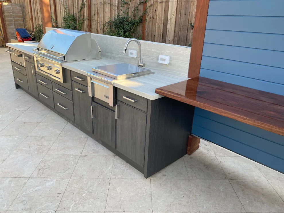 Contemporary Pergola Outdoor Experience by Merrick Construction & Design - Photo 7