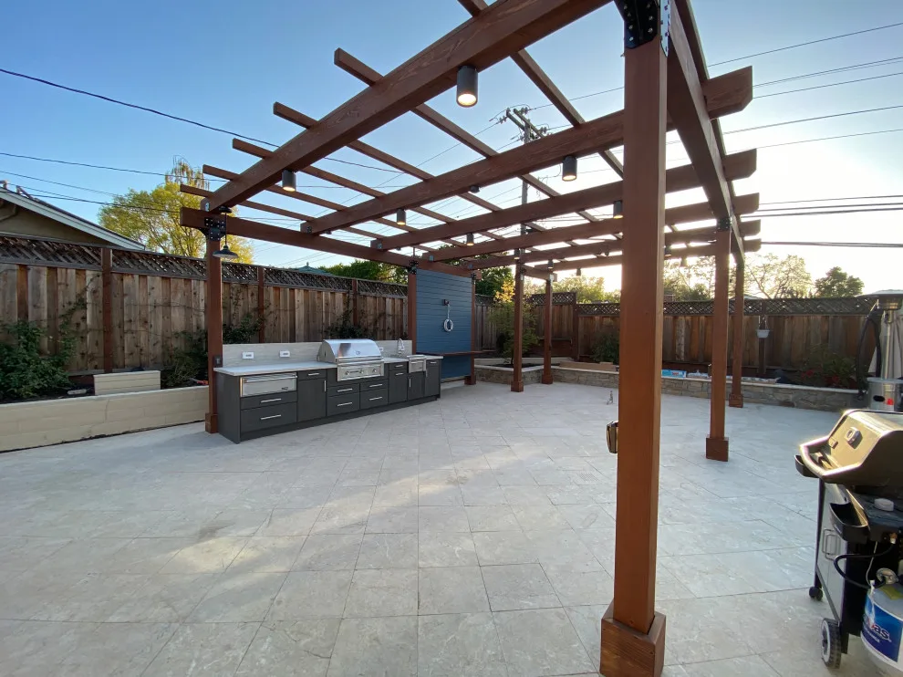 Contemporary Pergola Outdoor Experience by Merrick Construction & Design - Photo 14
