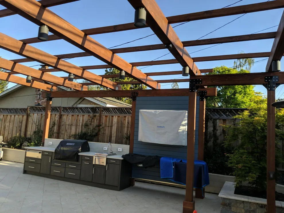 Contemporary Pergola Outdoor Experience by Merrick Construction & Design - Photo 10