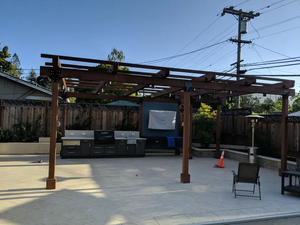Contemporary Pergola Outdoor Experience by Merrick Construction & Design - Photo 3