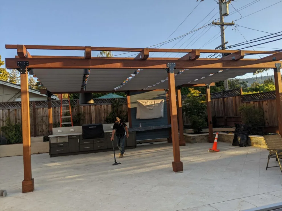 Contemporary Pergola Outdoor Experience by Merrick Construction & Design - Photo 5