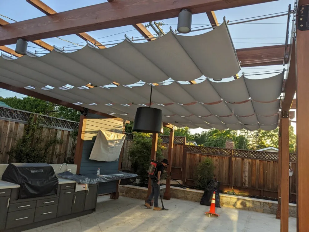 Contemporary Pergola Outdoor Experience by Merrick Construction & Design - Photo 2
