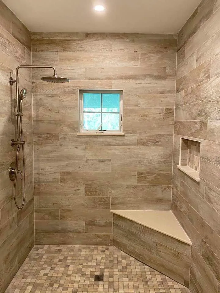 Shower with a step-in design by Hourglass Home Improvements Inc. - Photo 4