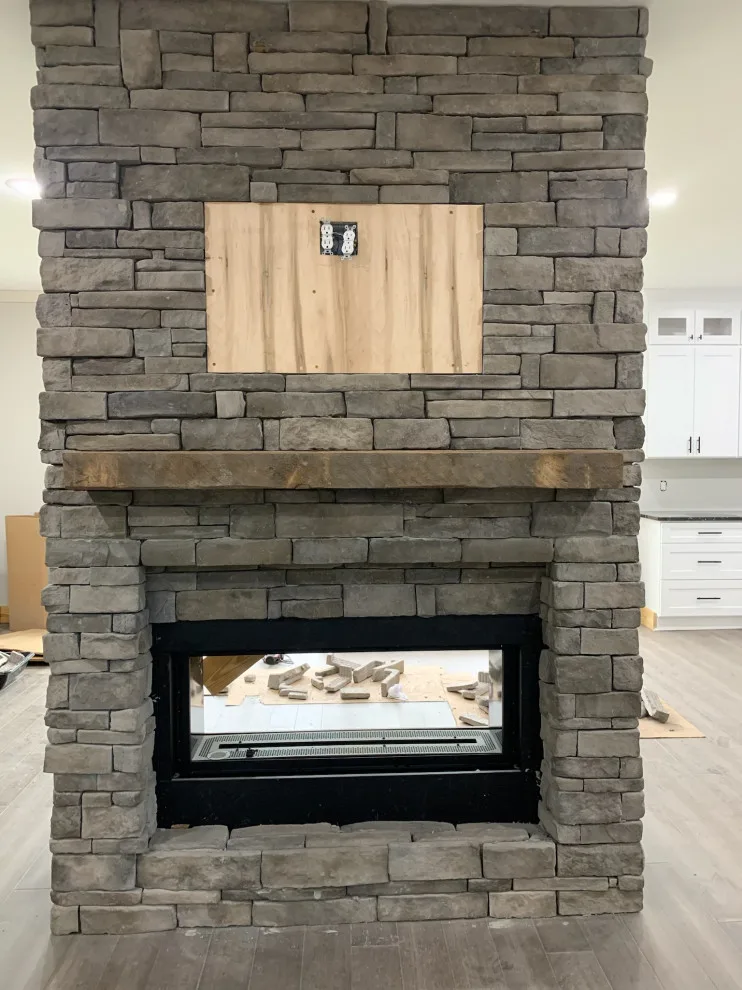 Kitchen Expansion with Dual-Sided Fireplace, Lighting, and Flooring by Riverstone Construction And Home Improvement - Photo 5