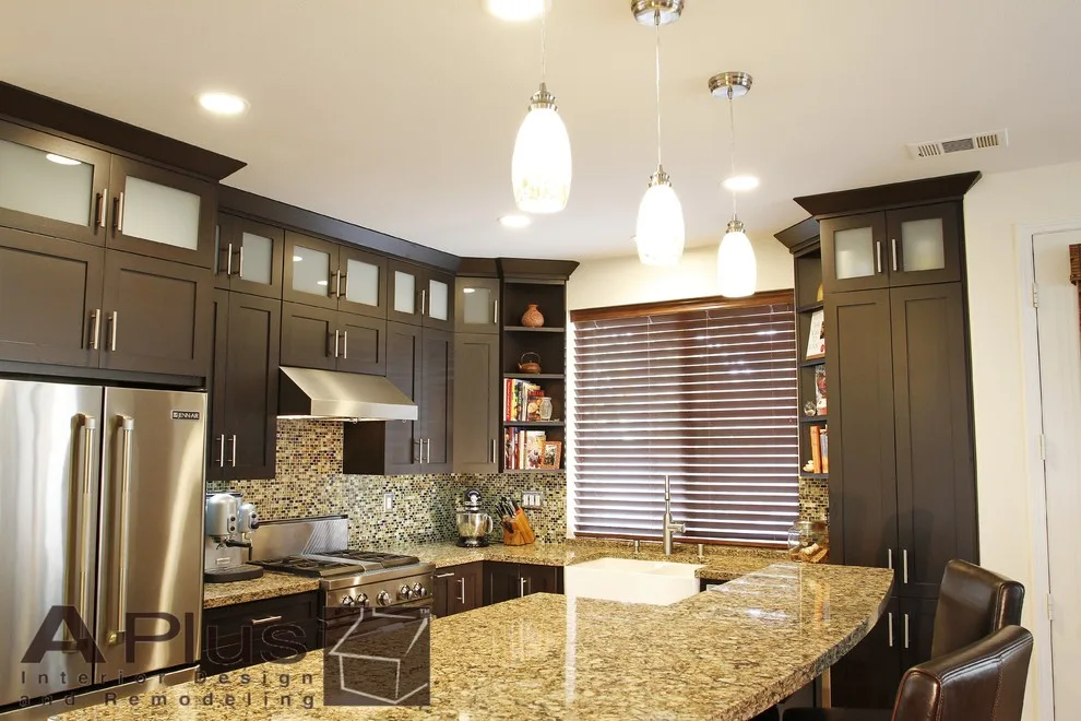 Covina Kitchen and Fireplace Renovation 32 by APlus Interior Design & Remodeling - Photo 6