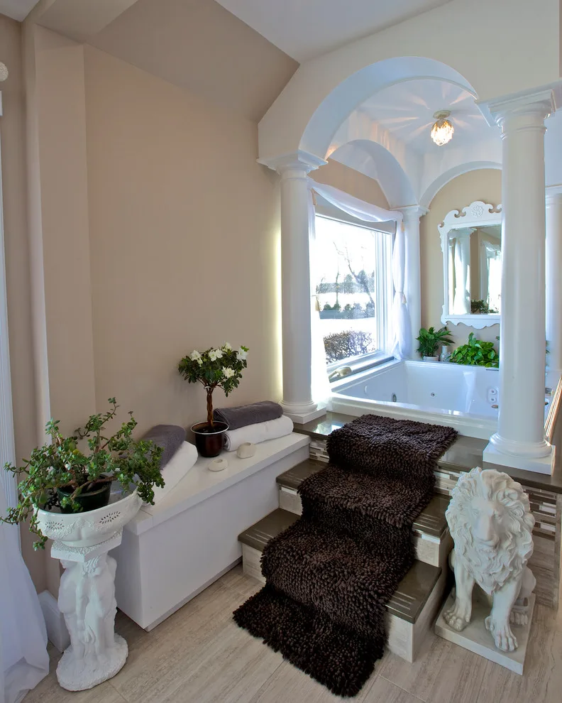 Primary Bedroom, Bathroom, and Spa Area by Three Four Builders - Photo 19