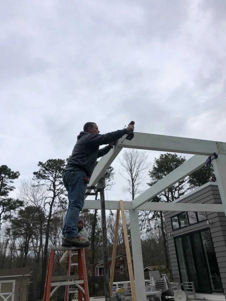 Contemporary Pergola Design, Miller Place, NY by Long Island Creative Contracting - Photo 5