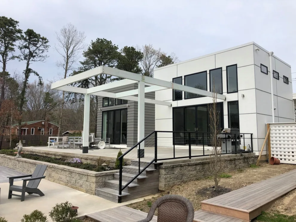Contemporary Pergola Design, Miller Place, NY by Long Island Creative Contracting - Photo 6