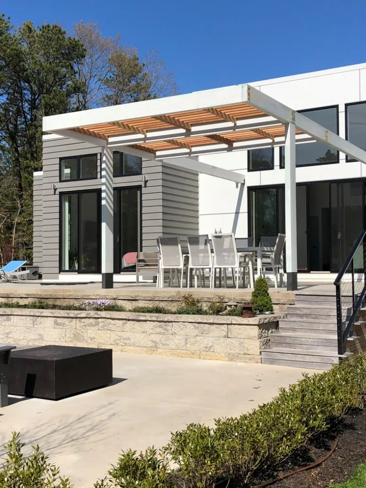 Contemporary Pergola Design, Miller Place, NY by Long Island Creative Contracting - Photo 8