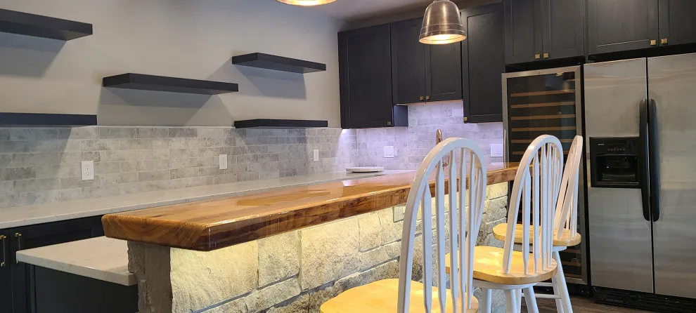 Bespoke Stone Kitchen Bar by Norse Construction, LLC - Photo 2
