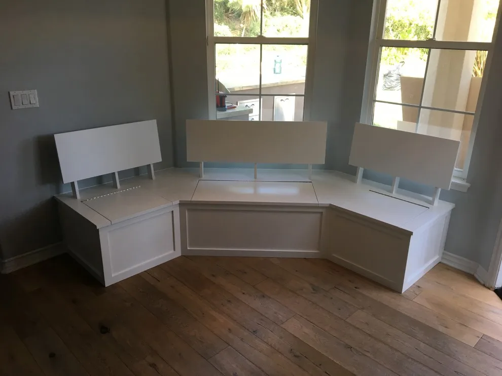Personalized Kitchen Bench with Storage by Graham Hallissey Construction - Photo 2