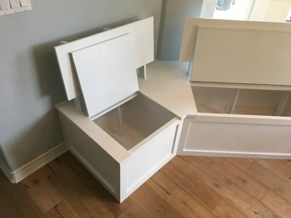 Personalized Kitchen Bench with Storage by Graham Hallissey Construction - Photo 6